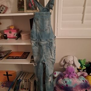 Overalls cute ripped but covered